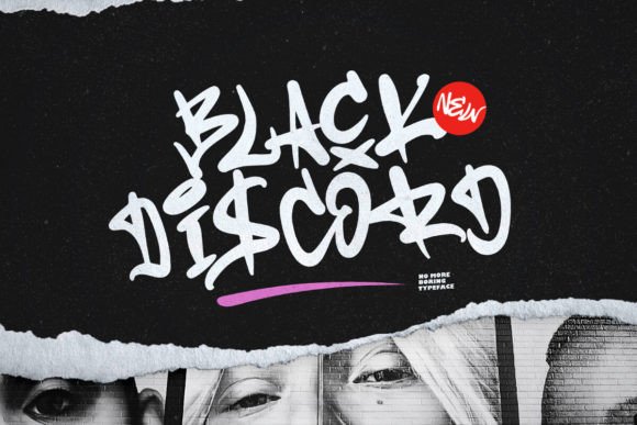 Black Discord Font: A Bold Typeface for Edgy Handmade Creations