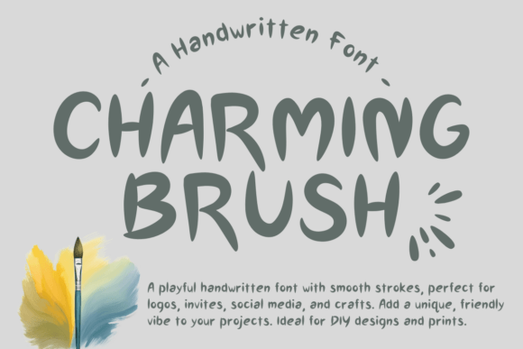 Charming Brush Font: A Bold Handwritten Typeface for Digital Design