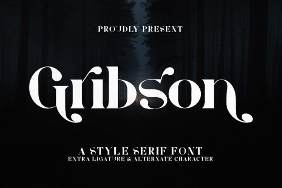 Grıbson Font: A Bold Serif for Craft and Commercial Projects