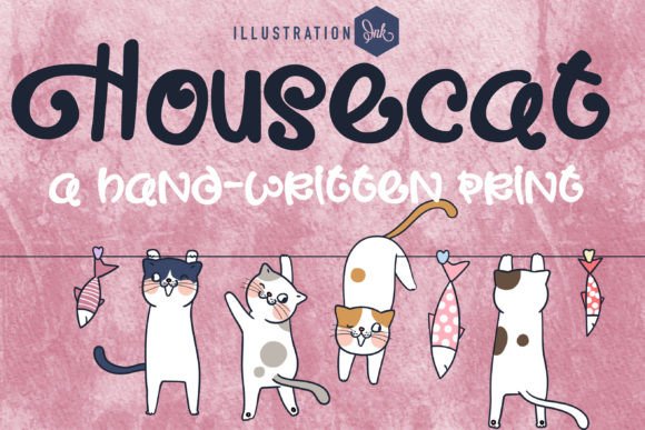 Housecat Font: A Whimsical Typeface for Editorial Design