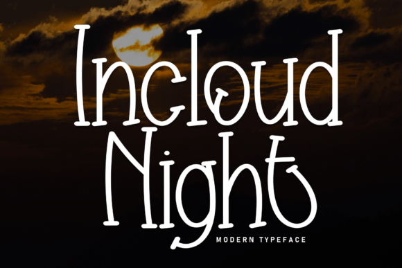 Incloud Night: A Playful Typeface for Editorial Design