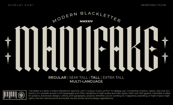 Manufake: A Premium Blackletter Typeface for Creative Makers