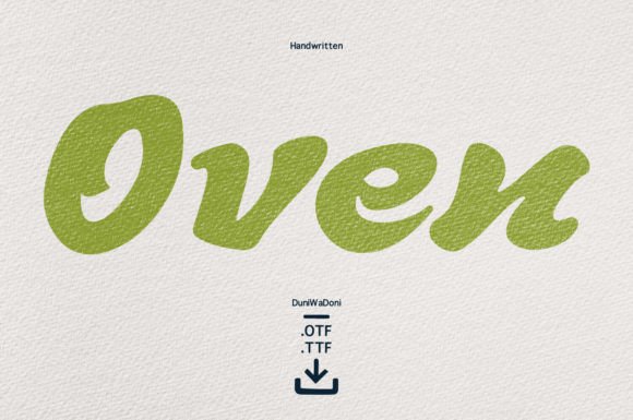 Oven Font: A Stylish Handwritten Typeface for Editorial Design