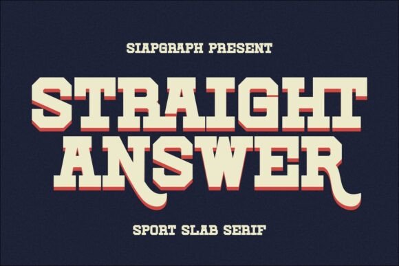 Straight Answer: A Bold Slab Serif Font for Impactful Branding
