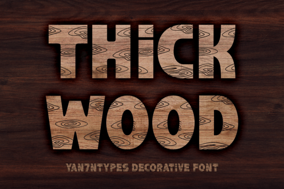 Thick Wood Font: A Rustic Touch for Campaign Design