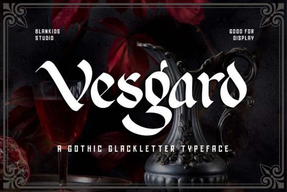 Vesgard: A Gothic Blackletter Typeface for Editorial Elegance